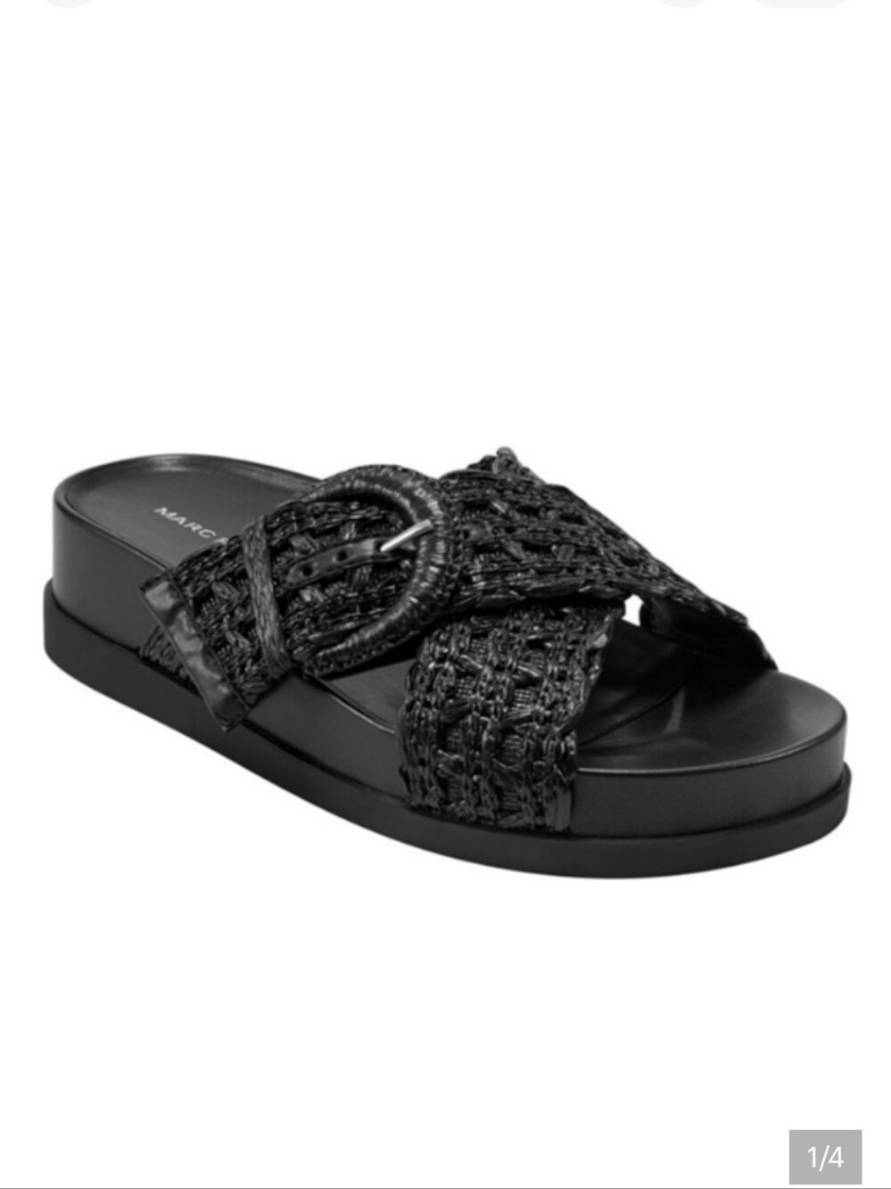 MARC FISHER Women's Welti Woven Slip-On Flat Footbed Sandals SIZE 7.5 NIB
